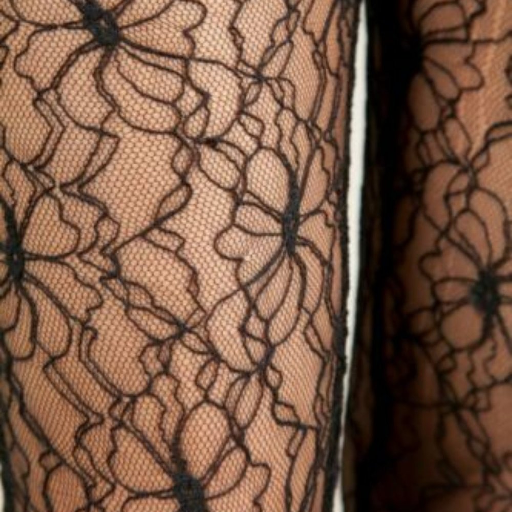 Mischa Barton Spider Web Leggings - Black NWOT